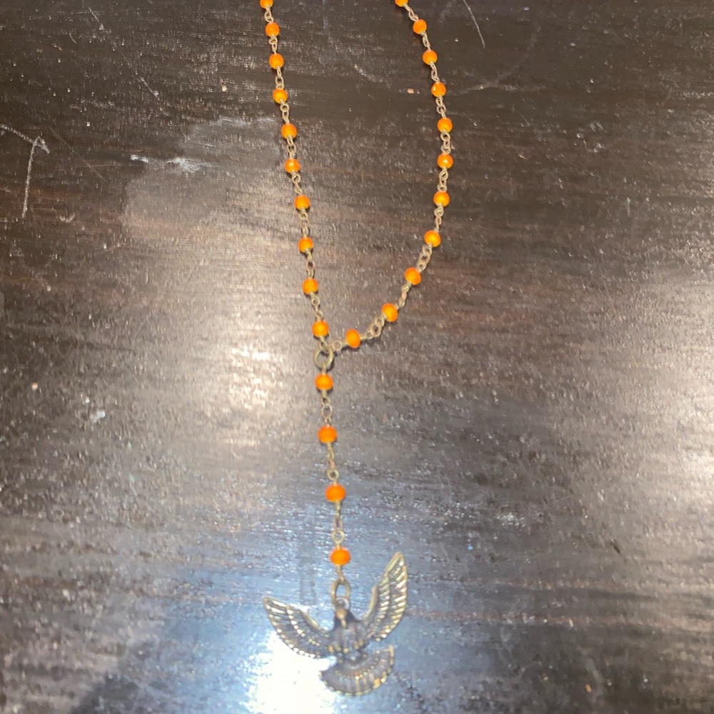 Beaded Auburn Necklace